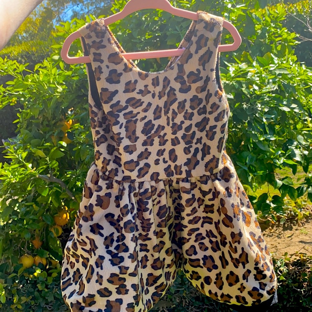 EUC Jacadi Girls Leopard Dress 3A